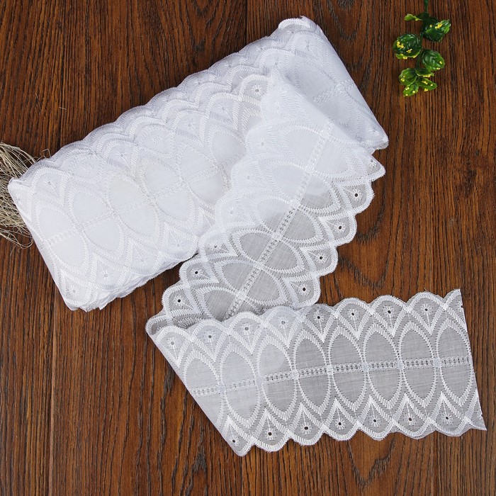 Кружево "Шитьё", ширина 100мм, 14±1м, цвет белый