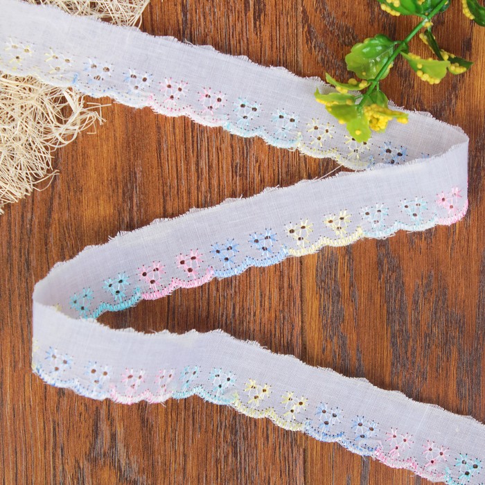 Кружево "Шитьё", ширина 30мм, 14±1м, цвет белый