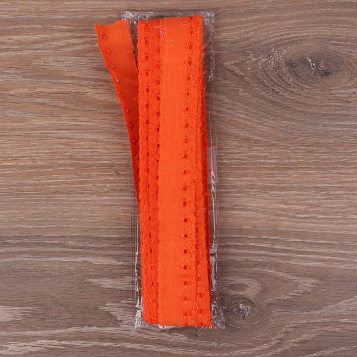 Кружево "Шитьё", ширина 30мм, 14±1м, цвет оранжевый