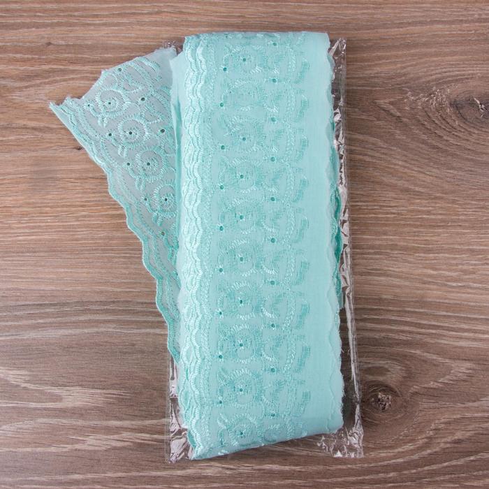 Кружево "Шитьё", ширина 80мм, 14±1м, цвет зелёный