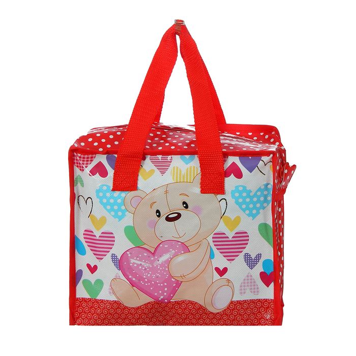 Сумка детская на молнии "Мишка", 1 отдел, МИКС