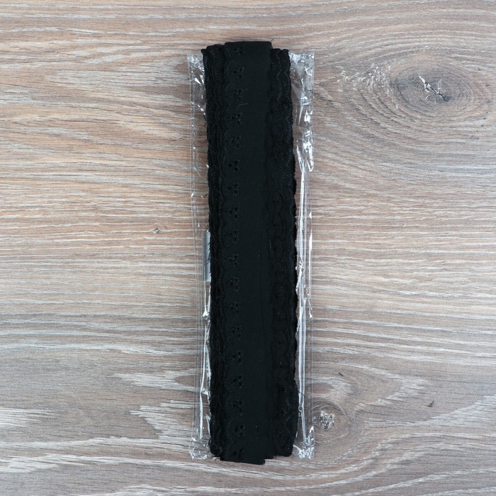 Кружево "Шитьё", ширина 30мм, 14±1м, цвет чёрный