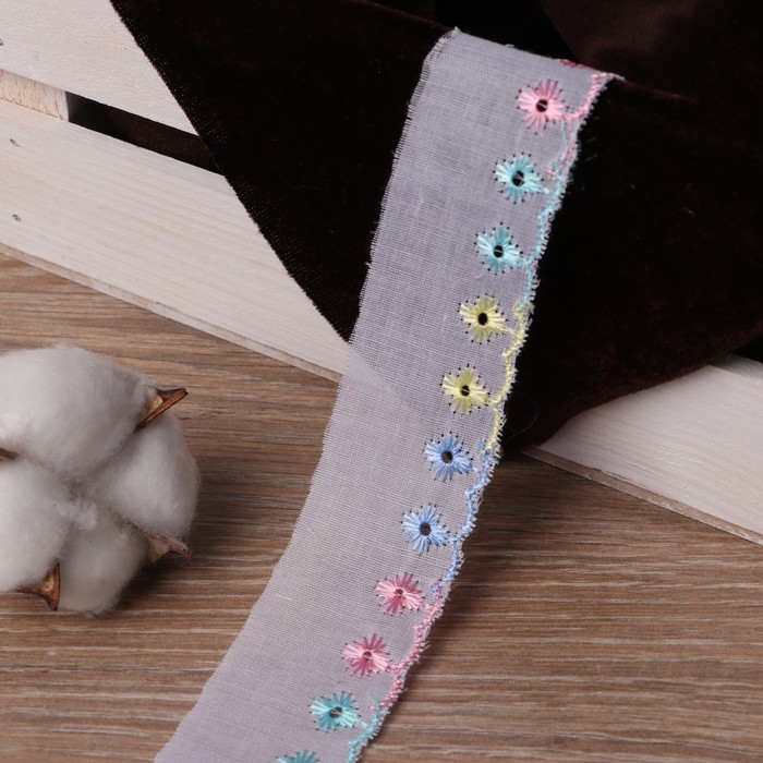 Кружево "Шитьё", ширина 30мм, 14±1м, цвет белый