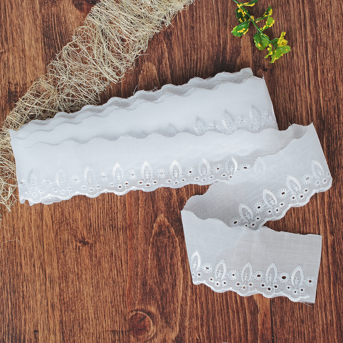 Кружево "Шитьё", ширина 70мм, 14±1м, цвет белый