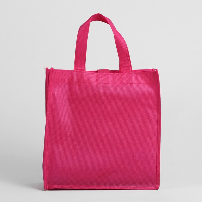 Сумка детская на кнопке "Мишки", 1 отдел, 1 наружный карман, розовая