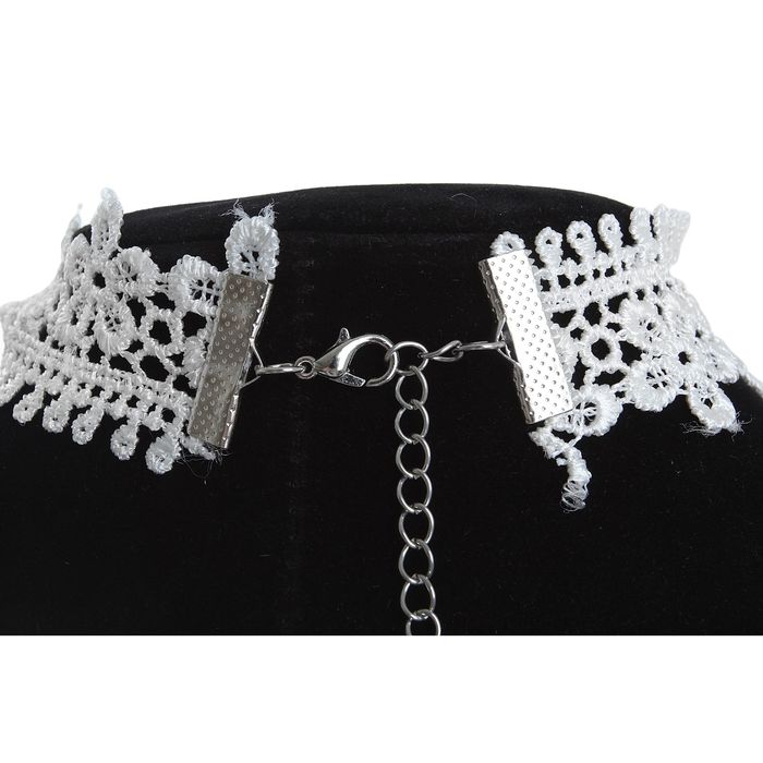 Чокер "Александрия" кружево, цветы, цвет белый