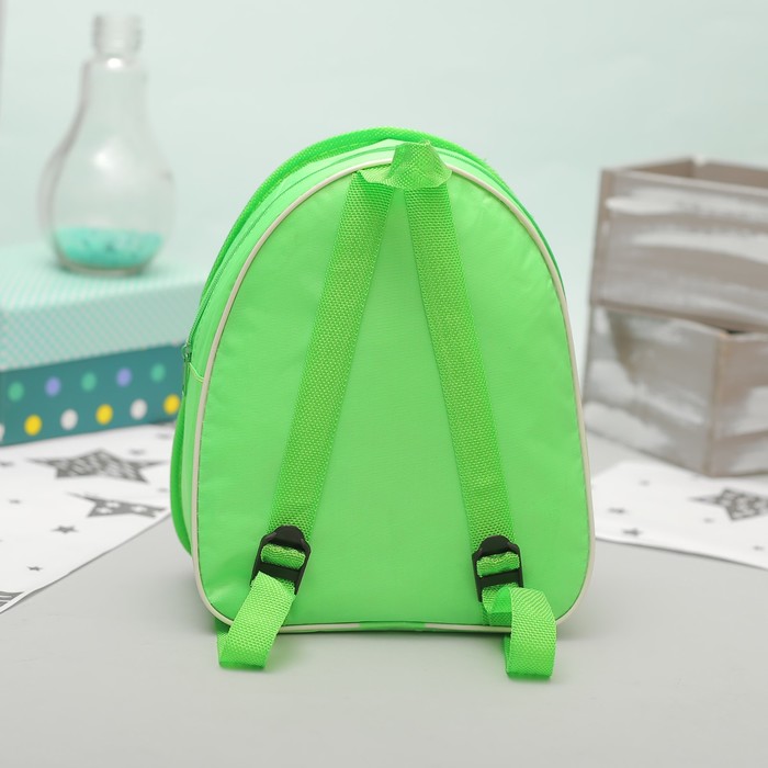 Рюкзак детский на молнии "Футбол", 1 отдел, цвет зелёный