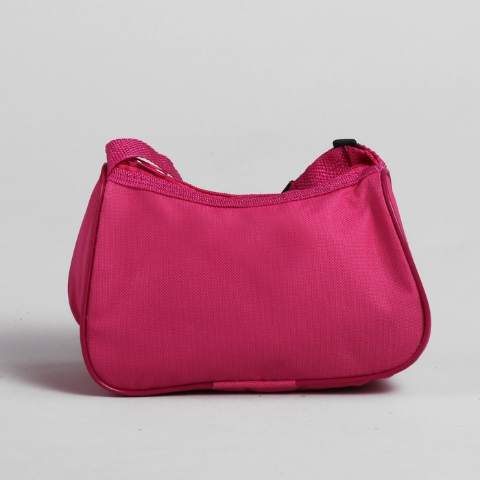 Сумка детская на молнии "Бабочки", 1 отдел, регулируемый ремень, цвет розовый