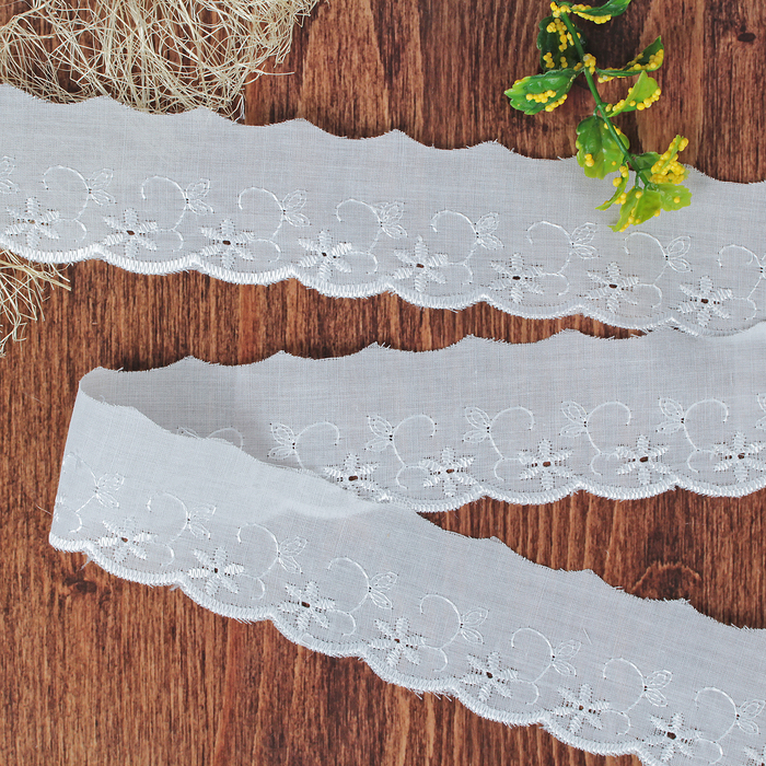 Кружево "Шитьё", ширина 50мм, 14±1м, цвет белый