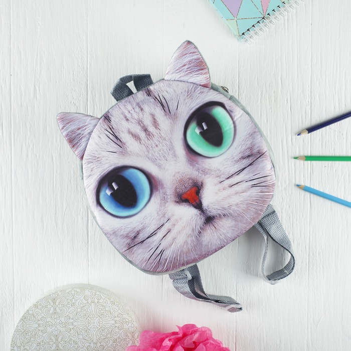 Мягкий рюкзак "Большеглазый котик"