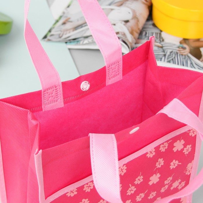 Сумка детская на кнопке "Цветы", 1 отдел, 1 наружный карман, цвет МИКС