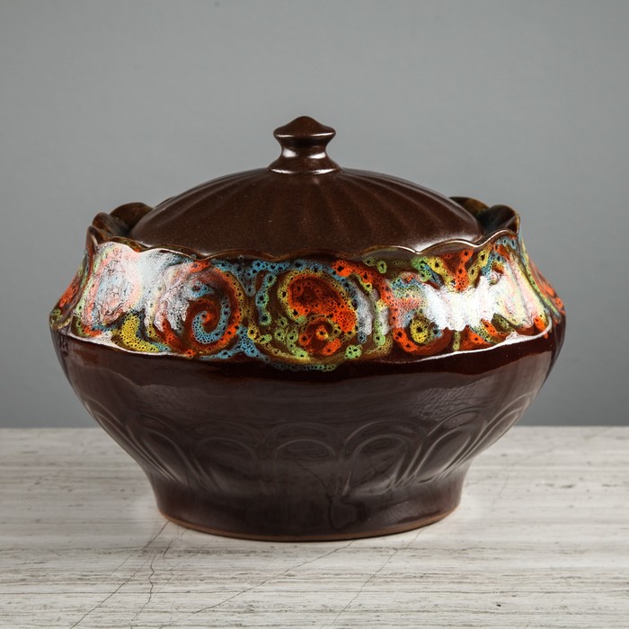 Набор посуды "Цветочный танец" 3 предмета, микс, блюдо 29 см, кашник 3 л