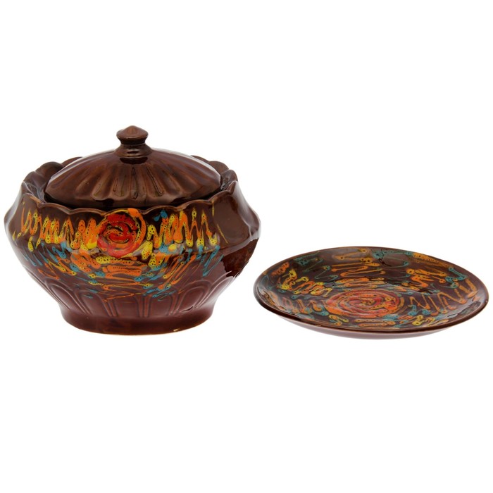 Набор посуды "Цветочный танец" 3 предмета, микс, блюдо 29 см, кашник 3 л