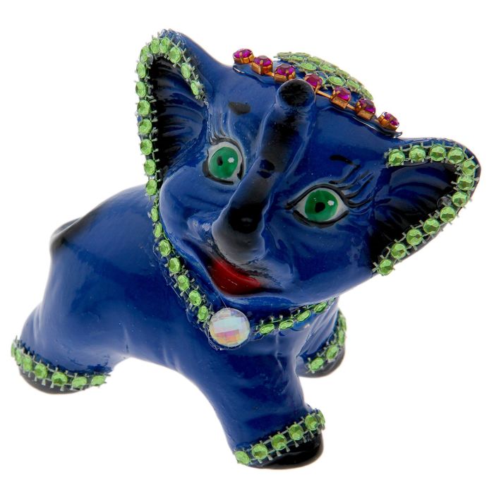 Статуэтка "Слон идущий" стразы, микс