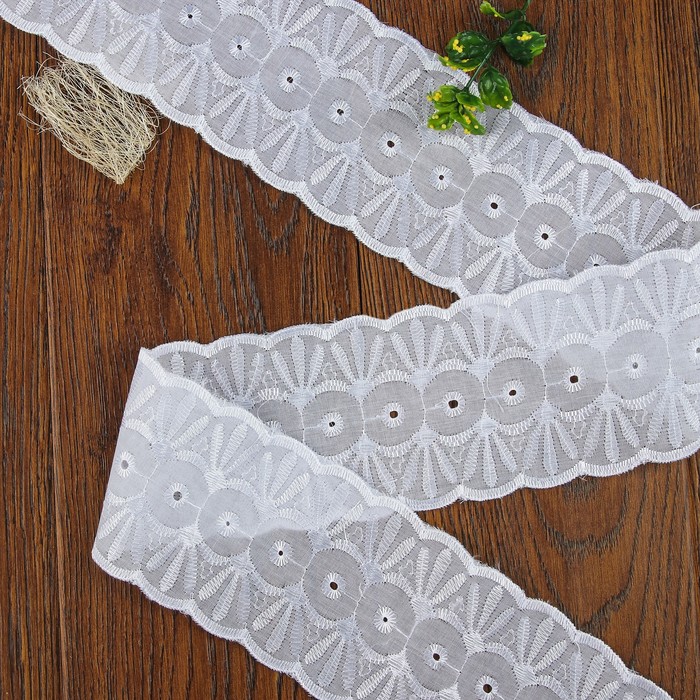 Кружево "Шитьё", ширина 90мм, 14±1м, цвет белый