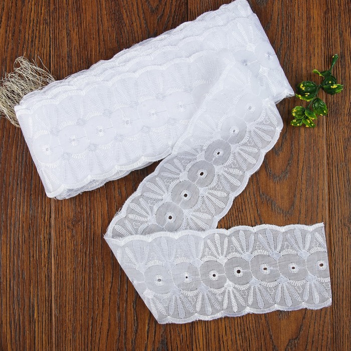 Кружево "Шитьё", ширина 90мм, 14±1м, цвет белый