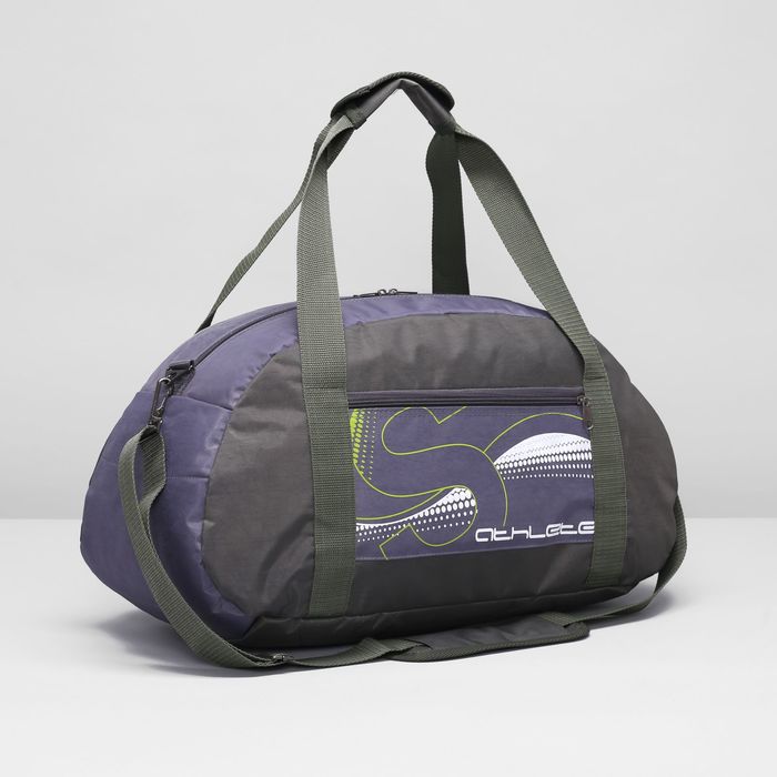 Сумка спортивная на молнии "Атлет", 1 отдел, 1 наружный карман, цвет хаки