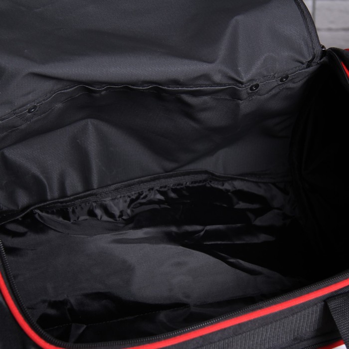 Сумка спортивная на молнии "Россия", 2 отдела, 2 наружных кармана, чёрная