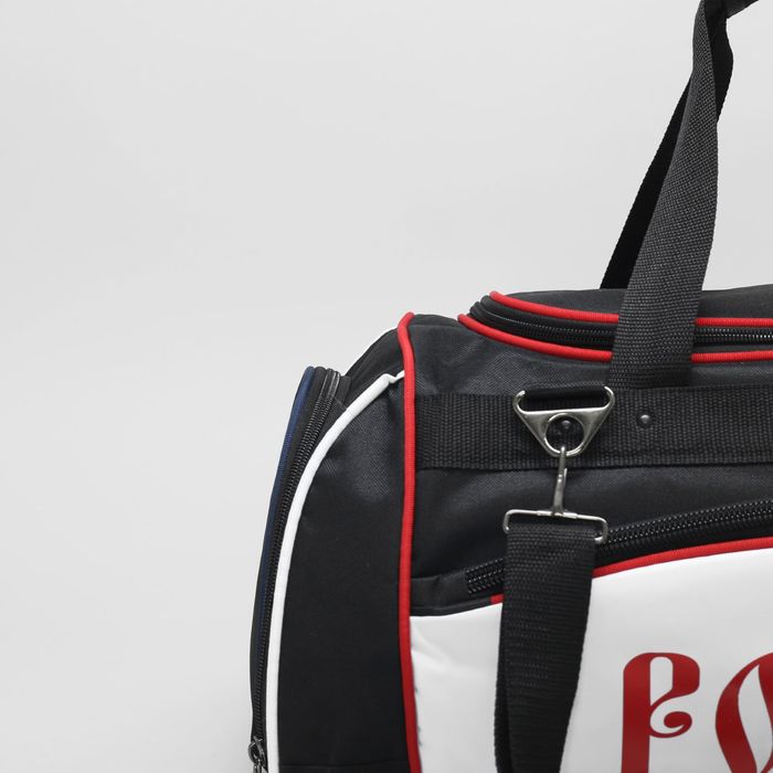 Сумка спортивная на молнии "Россия", 2 отдела, 2 наружных кармана, чёрная