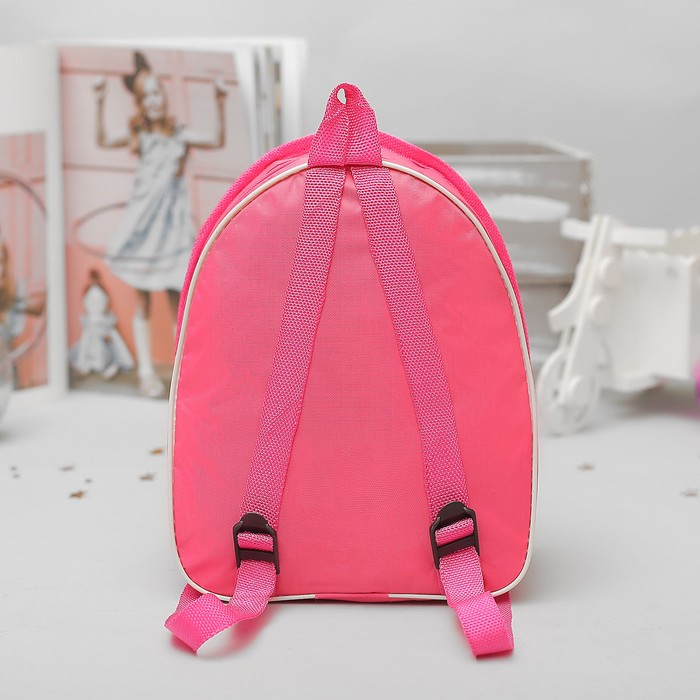 Рюкзак детский на молнии "Бабочки", 1 отдел, цвет малиновый