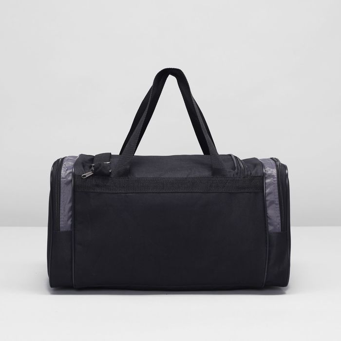 Сумка спортивная на молнии "Стрит" , 3 отдела, 1 наружный карман, серая