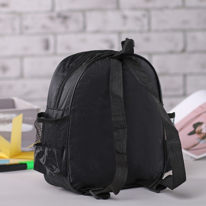 Рюкзак детский на молнии "Авто", 1 отдел, 1 наружный и 2 боковых кармана, чёрный