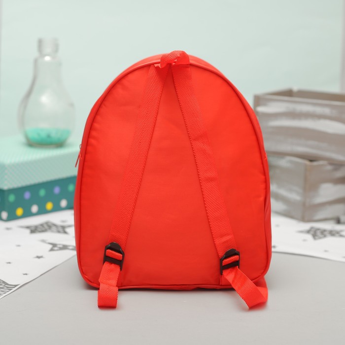 Рюкзак детский на молнии "Авто", 1 отдел, красный