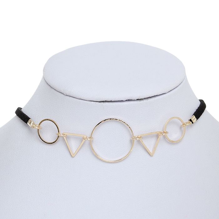 Чокер "Геометрия", цвет чёрно-золотой