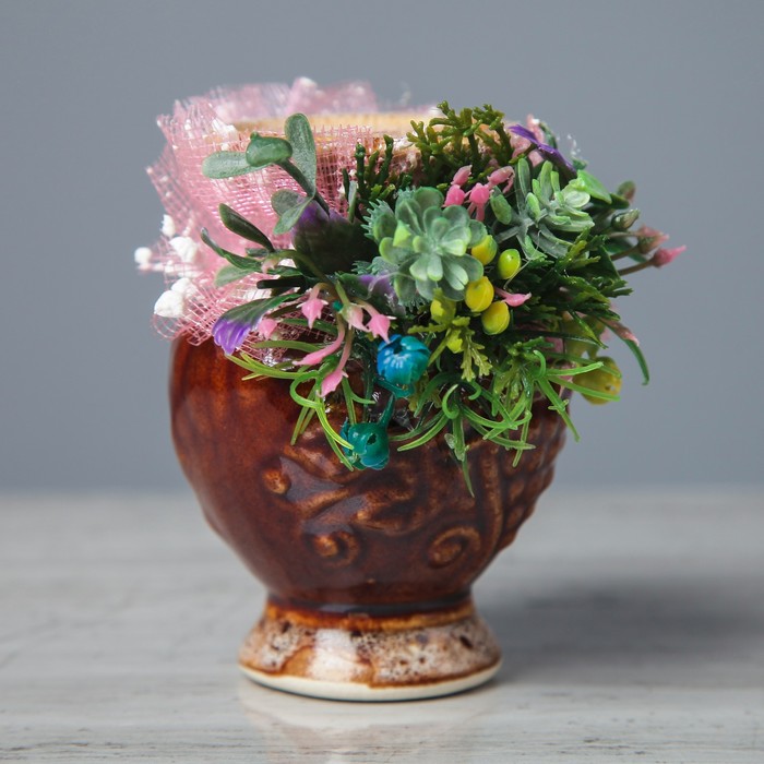 Ваза "Латка" малая, глазурь, микс