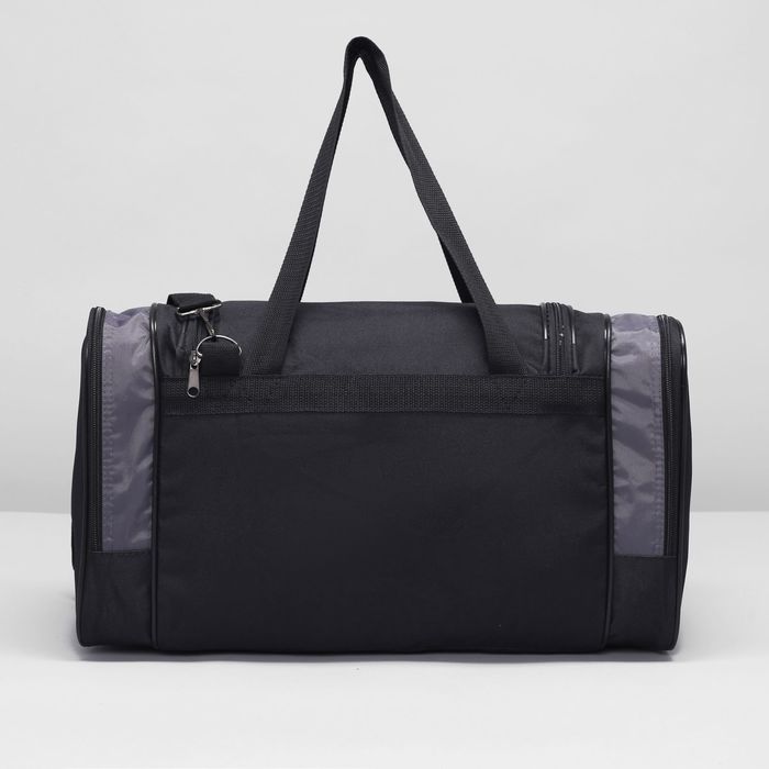 Сумка спортивная на молнии, 3 отдела, 1 наружный карман, серая