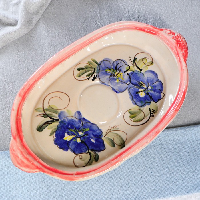 Блюдо для пирога коричневое, микс