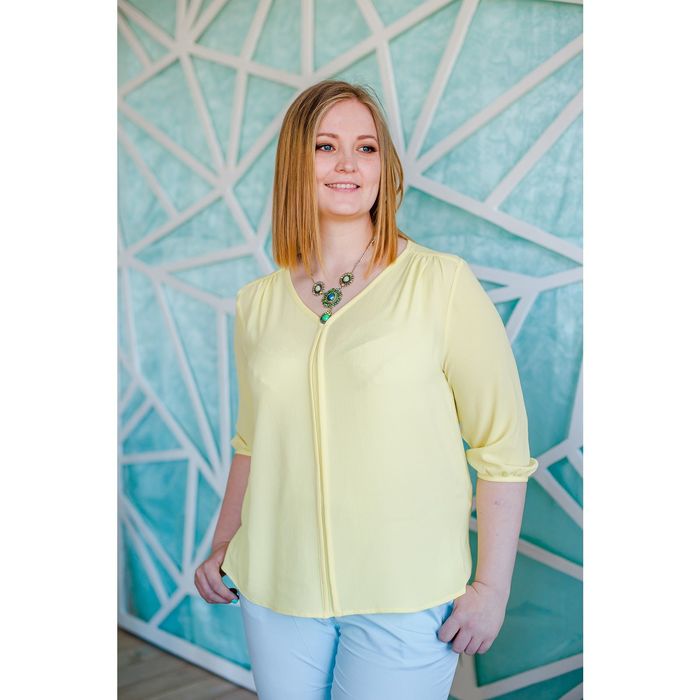 Блуза женская Vera Nicco 1596, размер 48(L), рост 168, цвет желтый