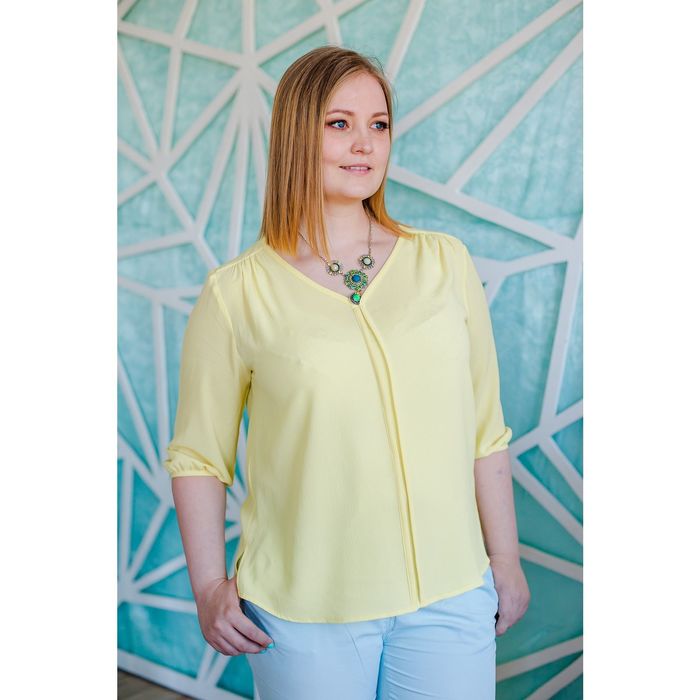 Блуза женская Vera Nicco 1596, размер 48(L), рост 168, цвет желтый