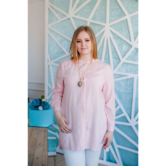 Блузка женская Vera Nicco, размер 52 (2XL), рост 168 см, цвет светло-розовый (арт. 1552 С+)