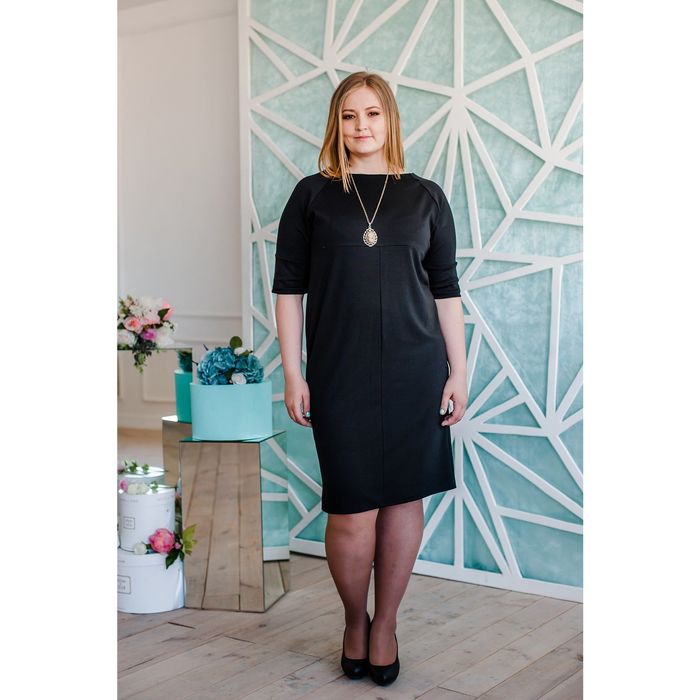 Платье женское Vera Nicco, размер 50 (XL), рост 168 см, цвет чёрный (арт. 1673 С+)
