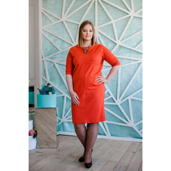 Платье женское Vera Nicco, размер 50 (XL), рост 168 см, цвет кирпичный (арт. 1673 С+)