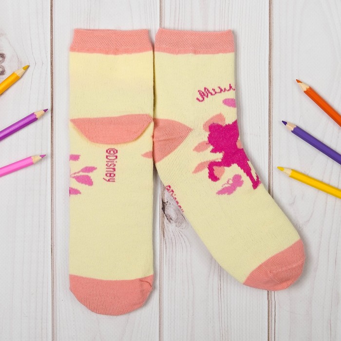 Носки детские "Бемби. Милашка", Дисней беби, 18-20 см, 7-9 лет, 80% хлопок, 17% полиамид, 3% эластан