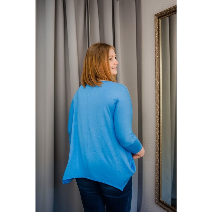 Туника женская Vera Nicco, размер 56 (4XL), рост 168 см, цвет голубой (арт. 1605 С+)