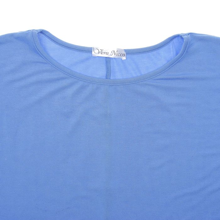 Туника женская Vera Nicco, размер 56 (4XL), рост 168 см, цвет голубой (арт. 1605 С+)