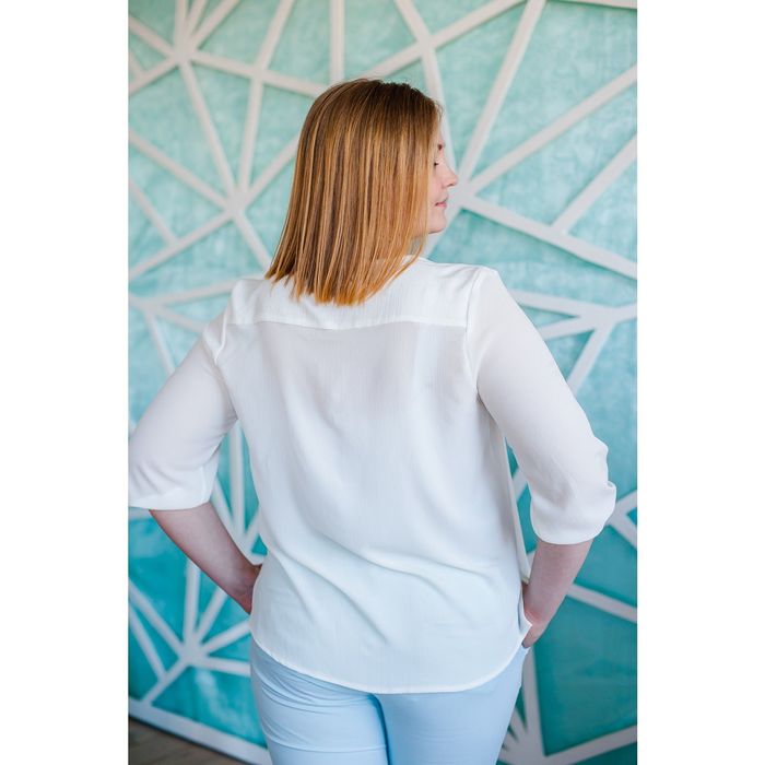 Блуза женская Vera Nicco, размер 50 (XL), рост 168 см, цвет молочный (арт. 1596 С+)