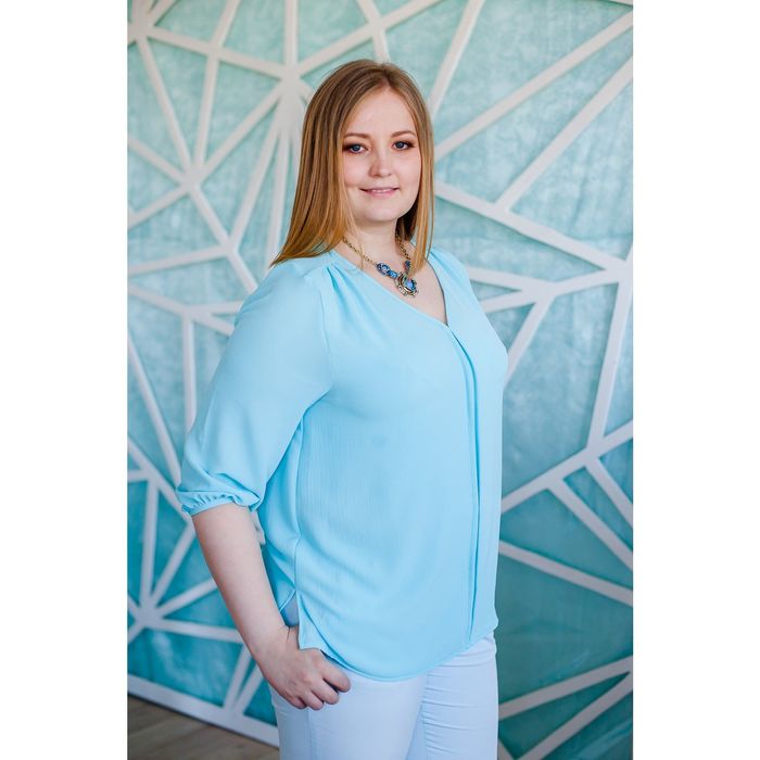 Блуза женская Vera Nicco 1596, размер 48(L), рост 168, цвет св.голубой