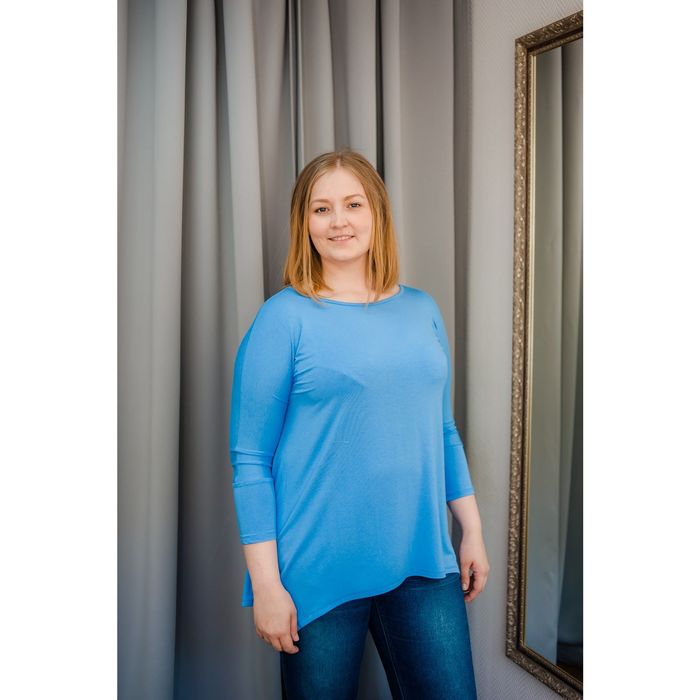 Туника женская Vera Nicco, размер 52 (2XL), рост 168 см, цвет голубой (арт. 1605 С+)