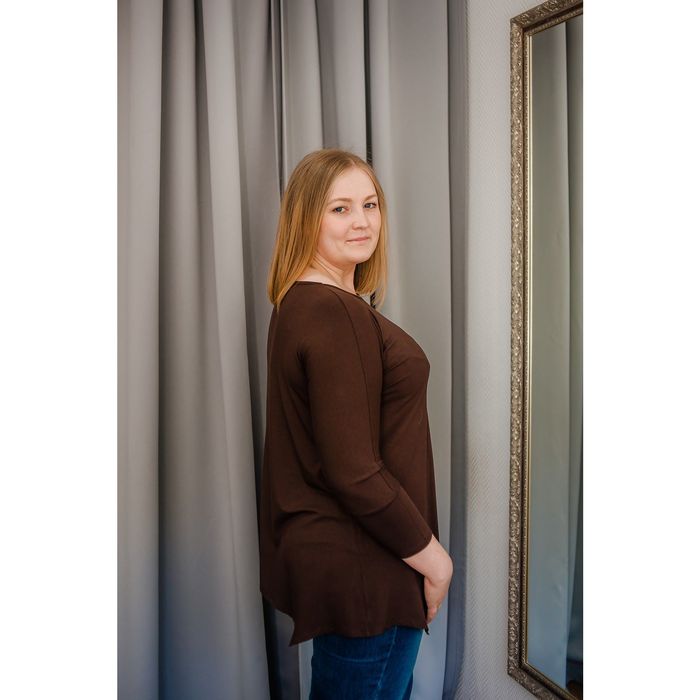 Туника женская Vera Nicco, размер 52 (2XL), рост 168 см, цвет шоколад (арт. 1605 С+)