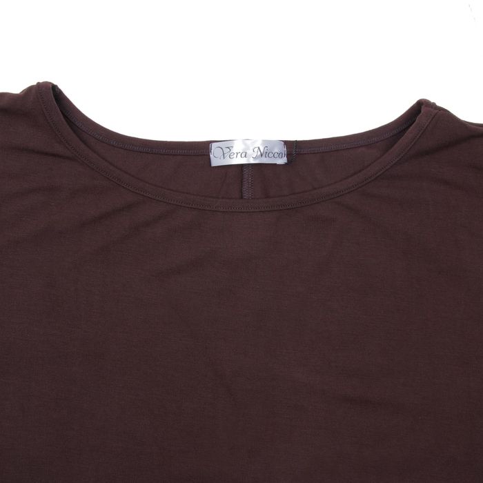 Туника женская Vera Nicco, размер 52 (2XL), рост 168 см, цвет шоколад (арт. 1605 С+)