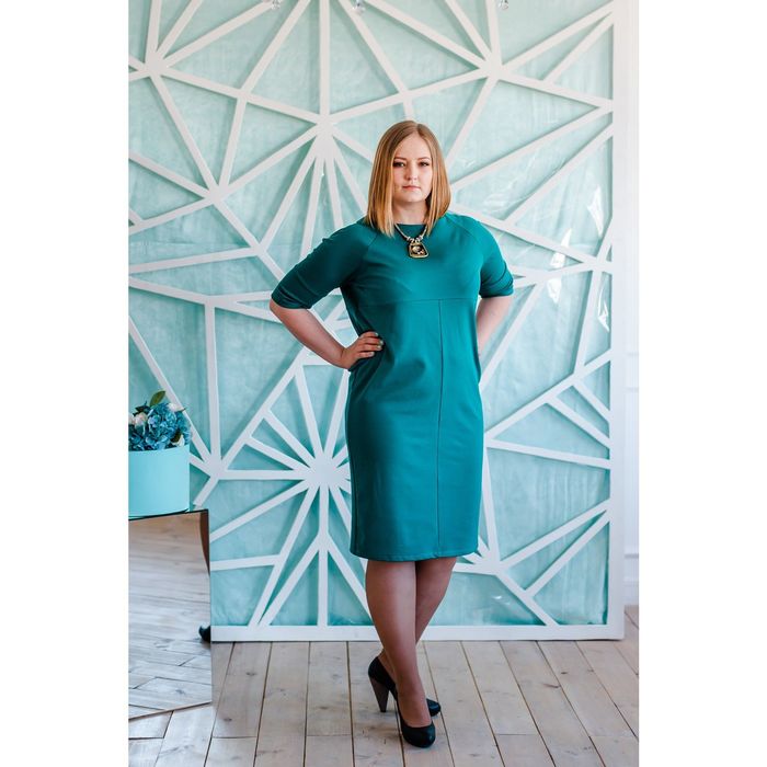 Платье женское Vera Nicco, размер 50 (XL), рост 168 см, цвет тёмно-бирюзовый (арт. 1673 С+)