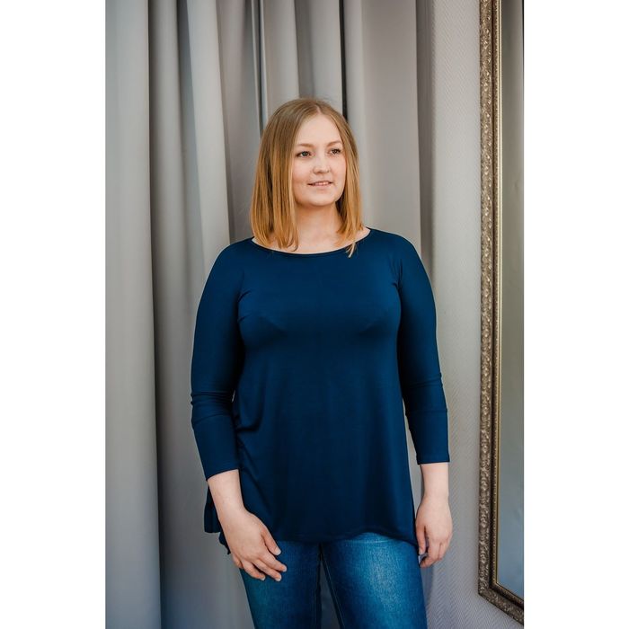 Туника женская Vera Nicco, размер 54 (3XL), рост 168 см, цвет тёмно-синий (арт. 1605 С+)