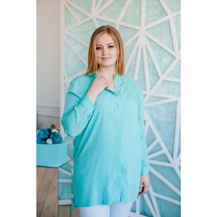 Блузка женская Vera Nicco, размер 54 (3XL), рост 168 см, цвет ментол (арт. 1552 С+)