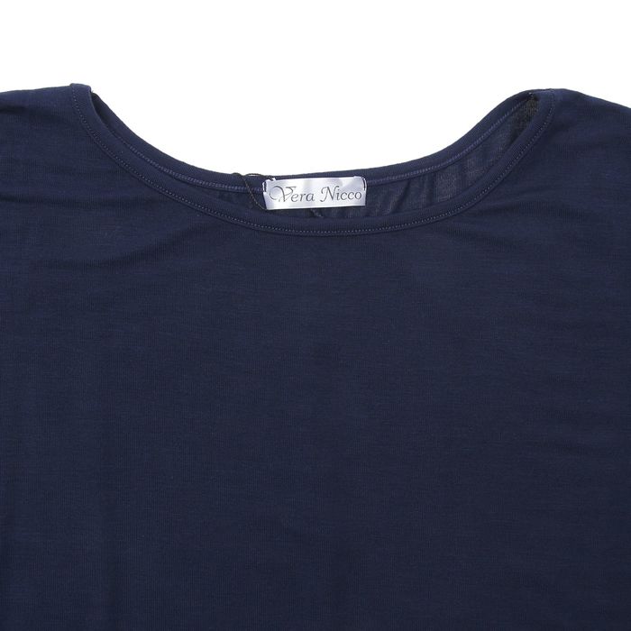 Туника женская Vera Nicco, размер 50 (XL), рост 168 см, цвет тёмно-синий (арт. 1605 С+)