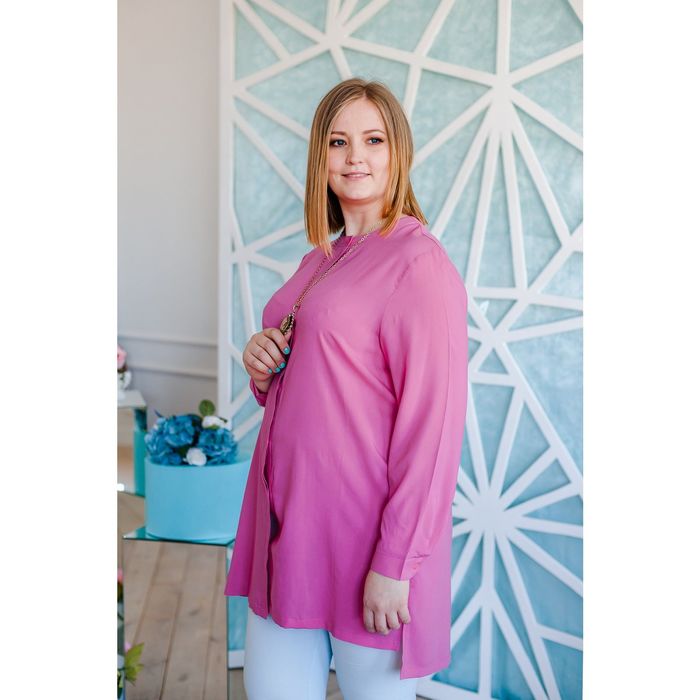 Блузка женская Vera Nicco, размер 52 (2XL), рост 168 см, цвет фуксия (арт. 1552 С+)
