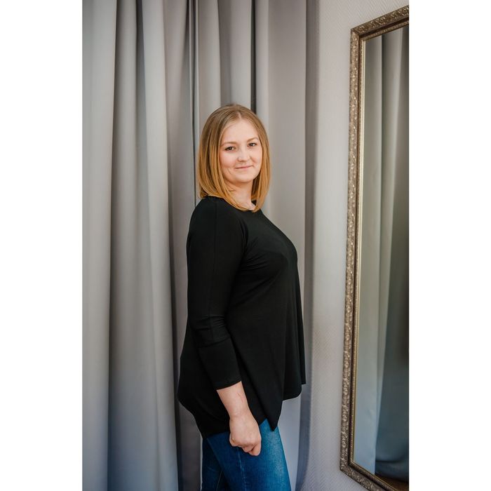 Туника женская Vera Nicco, размер 52 (2XL), рост 168 см, цвет чёрный (арт. 1605 С+)